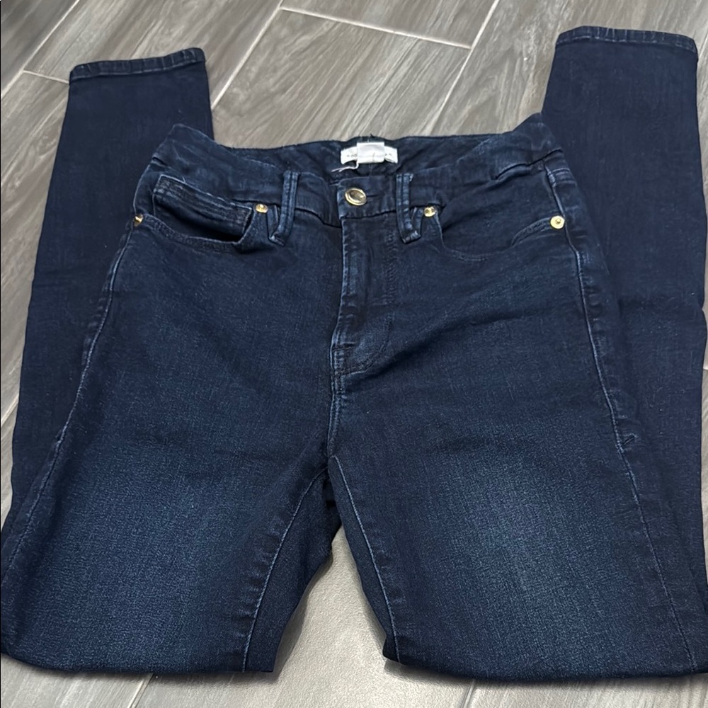 Good American Women's Skinny Jeans - Dark Blue
